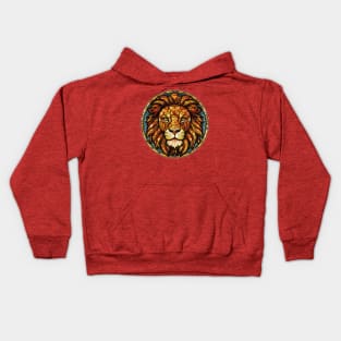 Lion Head Stained Glass Look Kids Hoodie